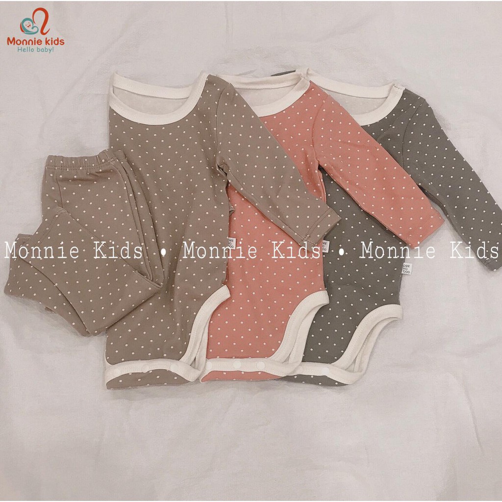 Body Suit Kèm Quần PEEKABOO Chấm Bi 6M /12M /18M