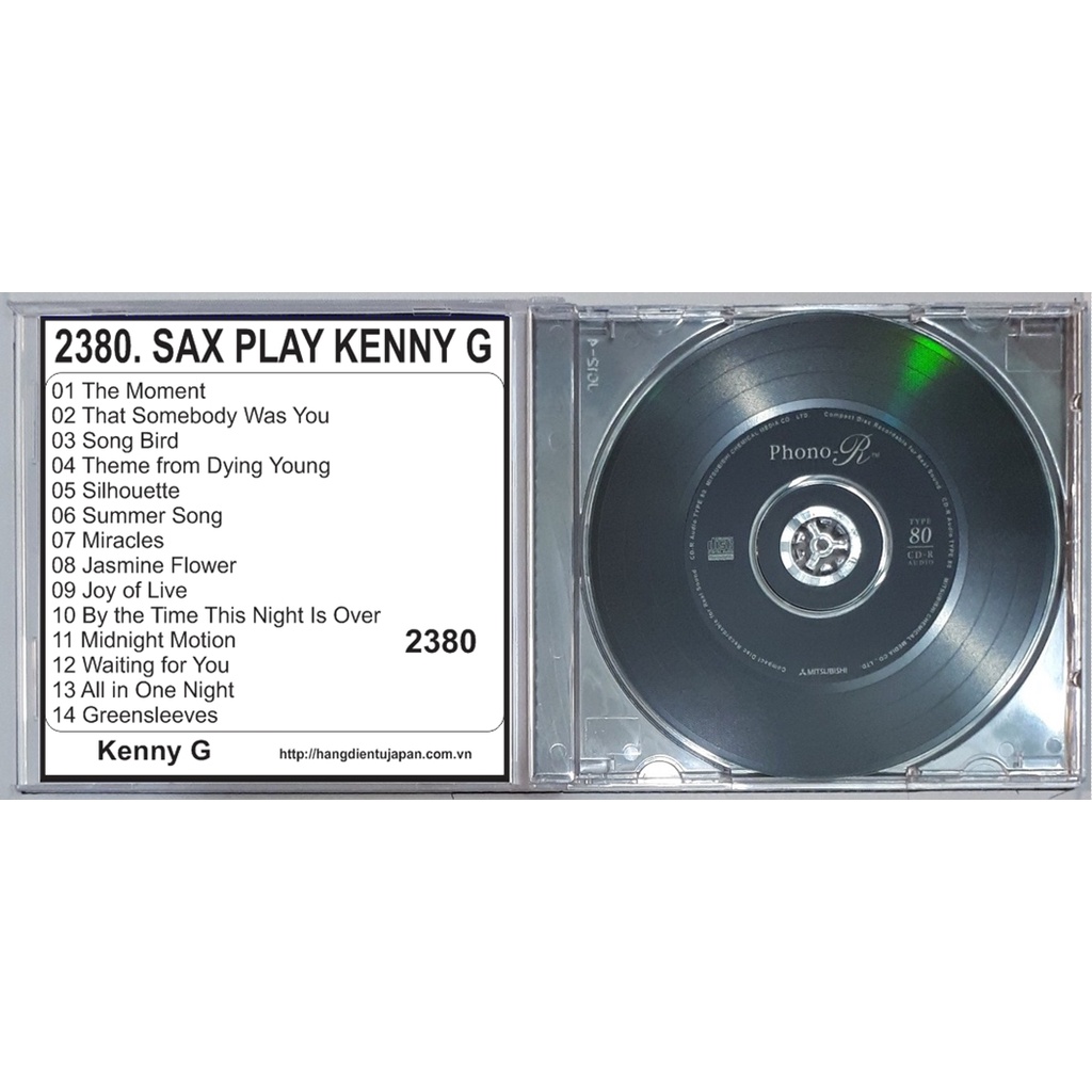 Bộ 4 CD nhạc hòa tầu Saxo Phone Kenny G ( 2380 - 2383 )