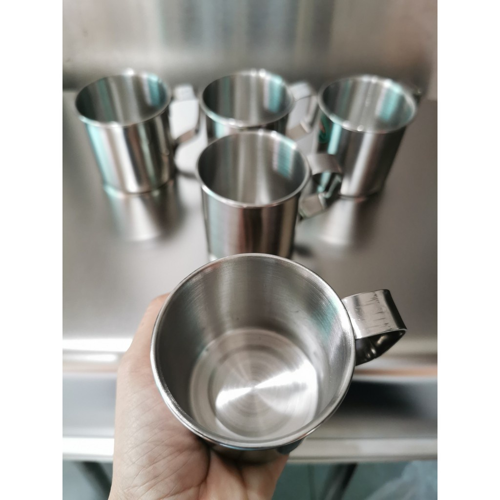 COMBO 3 Ca Inox 7cm có quai uống nước làm đá cao cấp