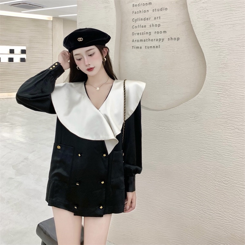 ⚡️Hàng Quảng Châu 100%⚡️Đầm suông vải phi tạo kiểu cho cô nàng sang trọng