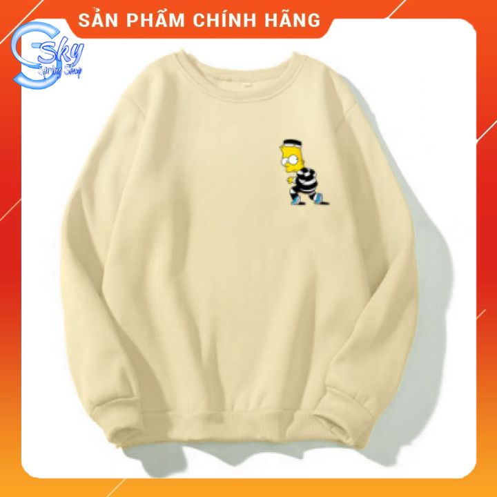 ÁO SWEATER UNISEX NAM NỮ  FORM RỘNG in HÌNH BART SIMPSON SIÊU PHONG CÁCH