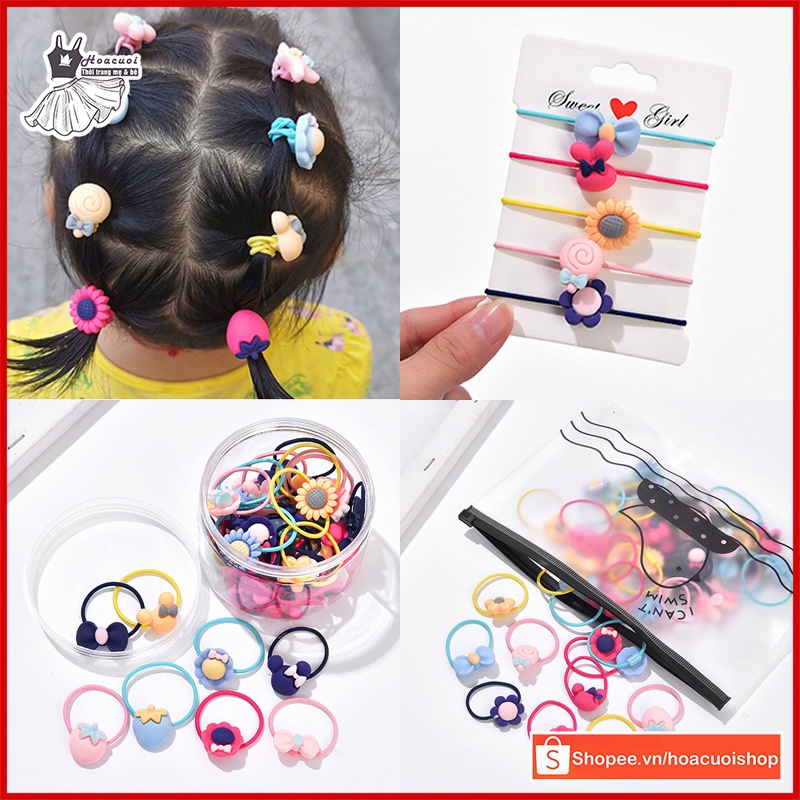 Set 20 dây chun cột tóc kute cho bé gái_HC60
