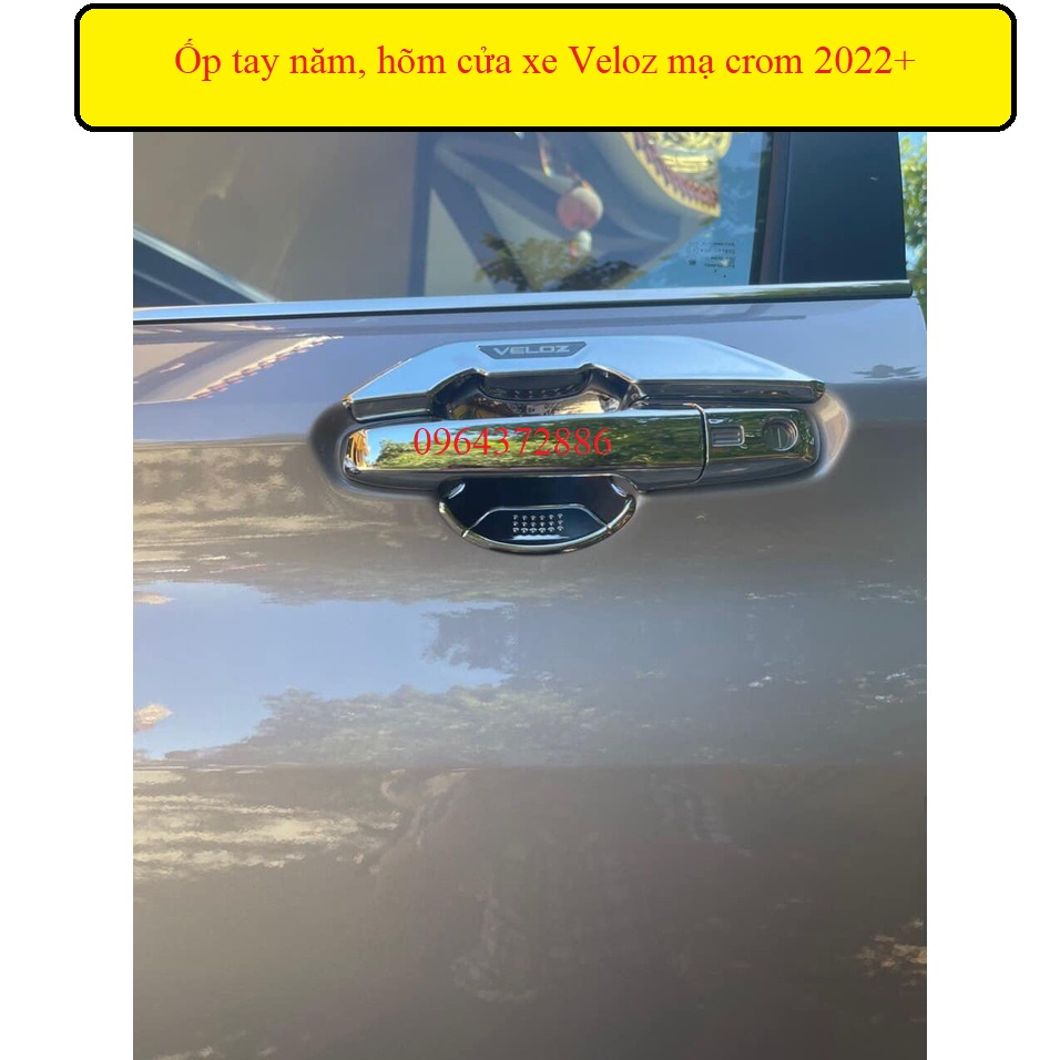 Ốp Tay nắm, Hõm Cửa Xe TOYOTA VELOZ 2022+ Mạ Crom cao cấp