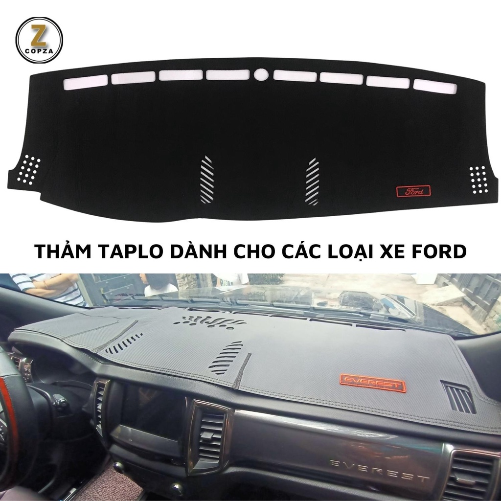 Thảm Taplo Da COPZA Cho Xe Ford Ecosport Everest Explorer Focus Laser Ranger Wildtrak XLS Transit Che Nắng Chống Nóng