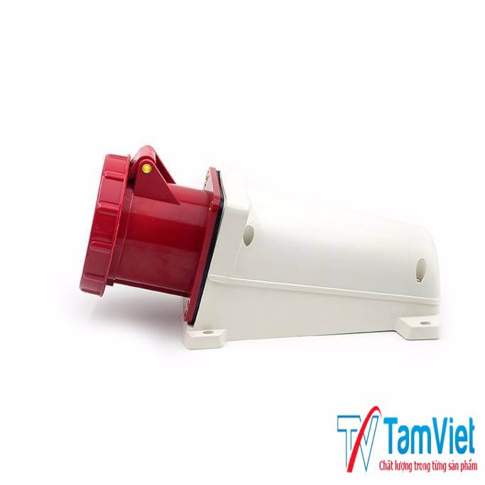 Ổ cắm công nghiệp gắn tường 3 pha 63A 4 chấu