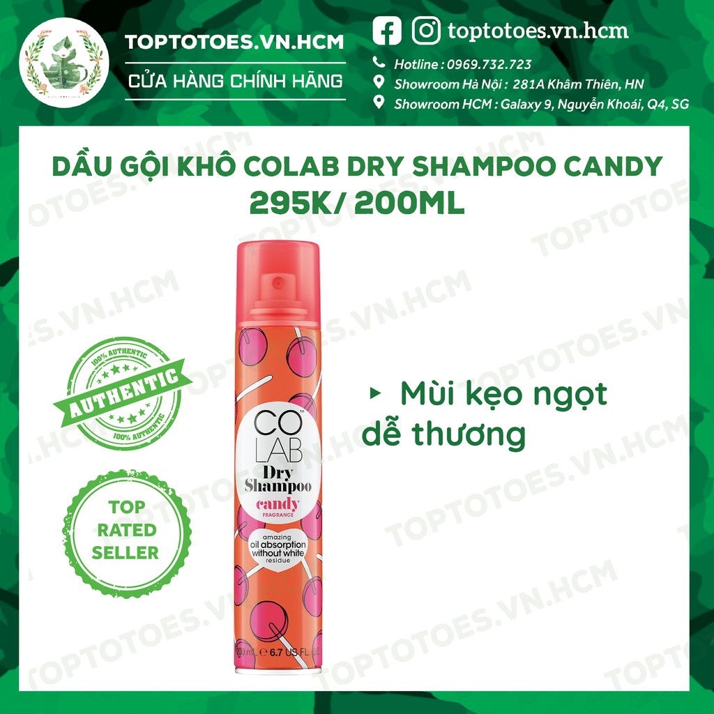 Xịt gội khô Colab Dry Shampoo giữ tóc sạch, bồng bềnh