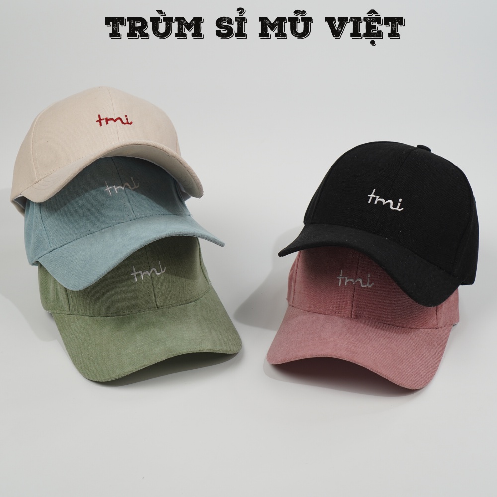Nón kết ❤️ Mũ lưỡi trai thêu chữ Tmi chất kaki cao cấp form đẹp unisex nam nữ N40