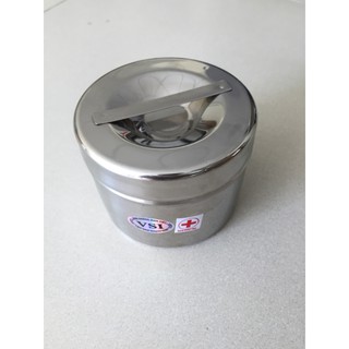 Hộp đựng bông, cồn inox