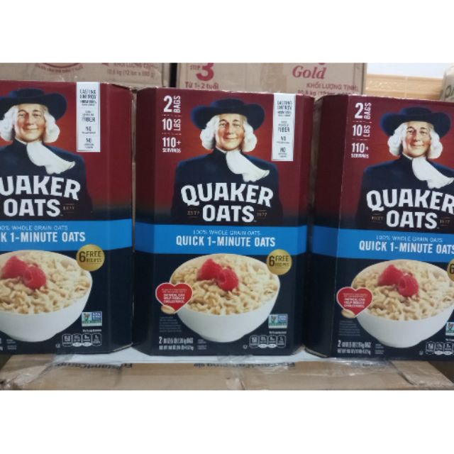 Yến Mạch Quaker Mỹ Cán Vỡ thùng 4,52kg