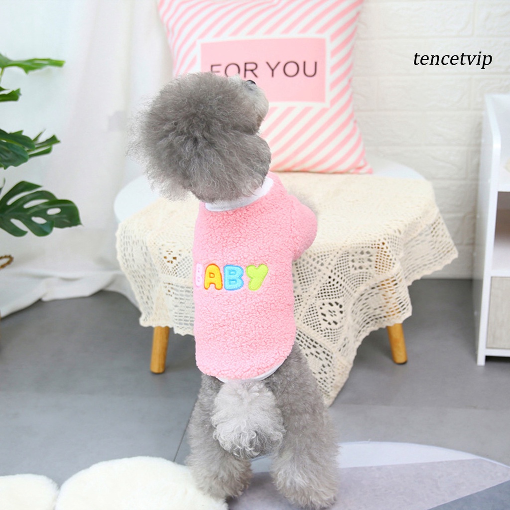Áo sweater giữ ấm in chữ đáng yêu thời trang mùa thu cho thú cưng