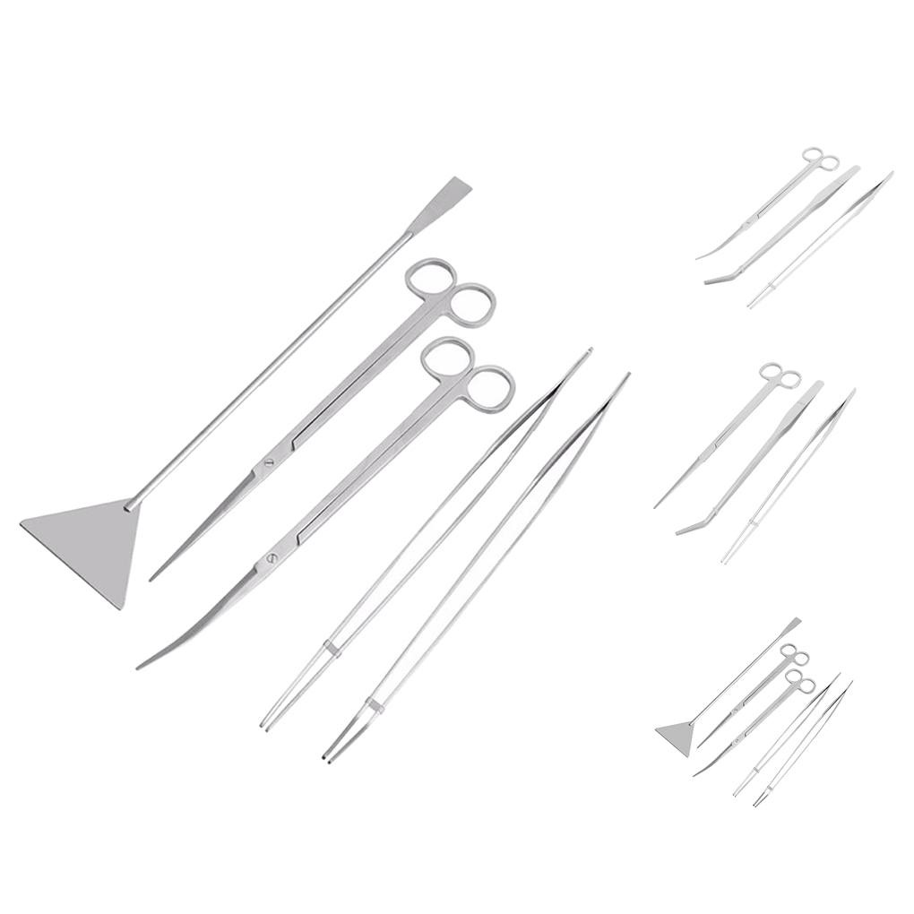 Bộ 3 / 5 món dụng cụ kéo nhíp cắt tỉa cây thủy sinh bằng thép không gỉ