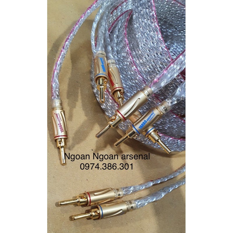 Dây loa bắp chuối mỏ chim mềm Dây mạ bạc Hi-end Cao cấp YARBO
