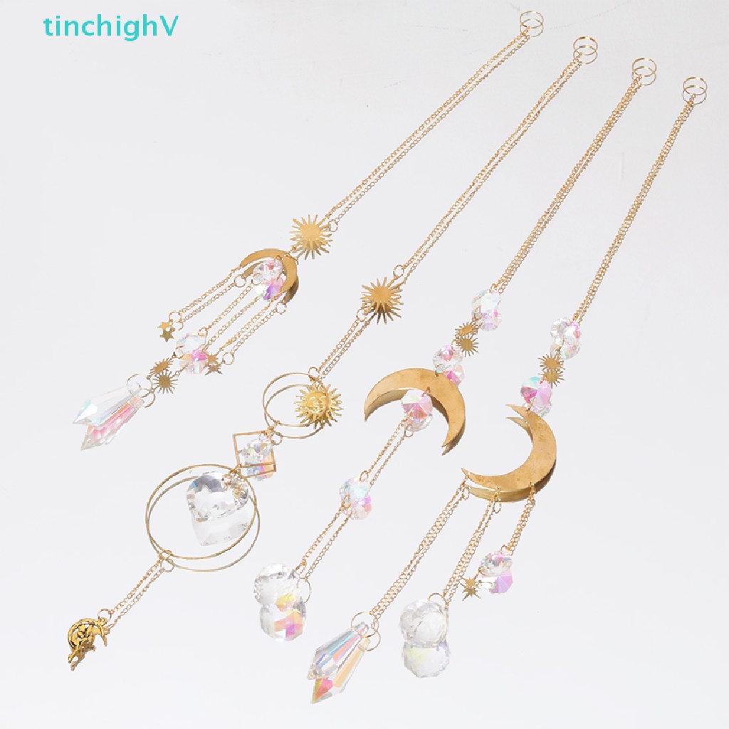 [TinchighV] Đèn Treo Trang Trí Lăng Kính Mặt Trời Mặt Trăng Thủ Công Diy