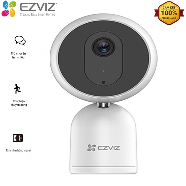 Camera EZVIZ C1T đàm thoại 02 chiều, cố định lắp trong nhà, hồng ngoại thông minh, hình ảnh rõ nét Full HD