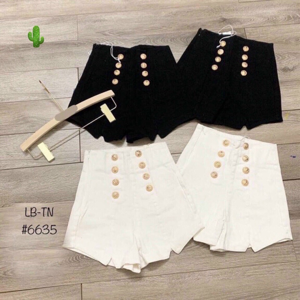 quần short kaki 8 nút xẻ tà ( cúc bạc )