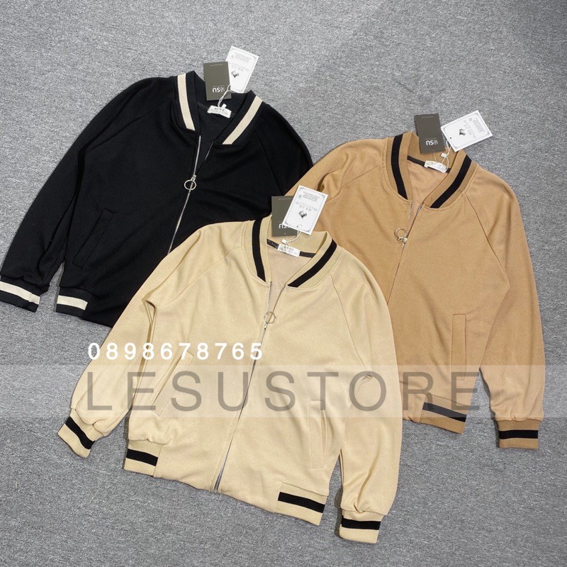 ẢNH THẬT Áo Khoác Bomber len dạ