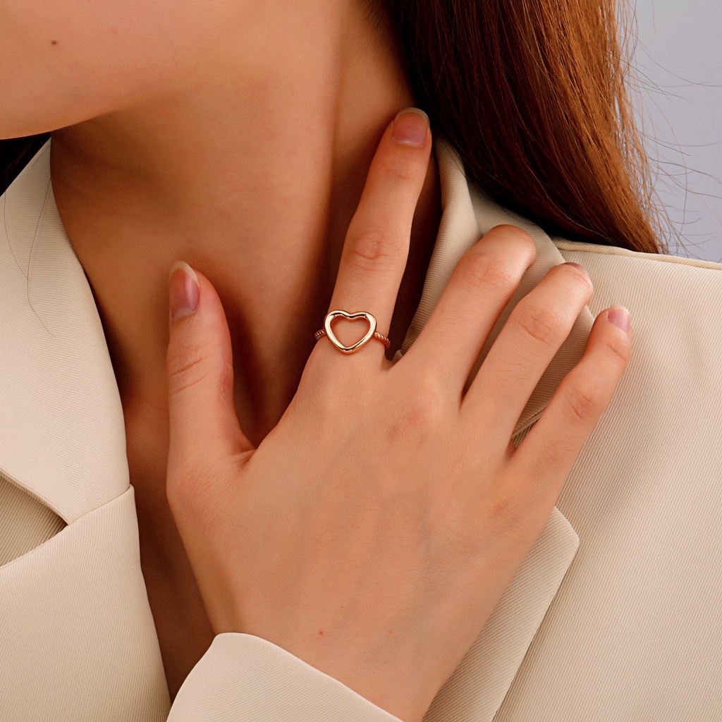 Nhẫn hình trái tim thời trang cho cặp đôi
