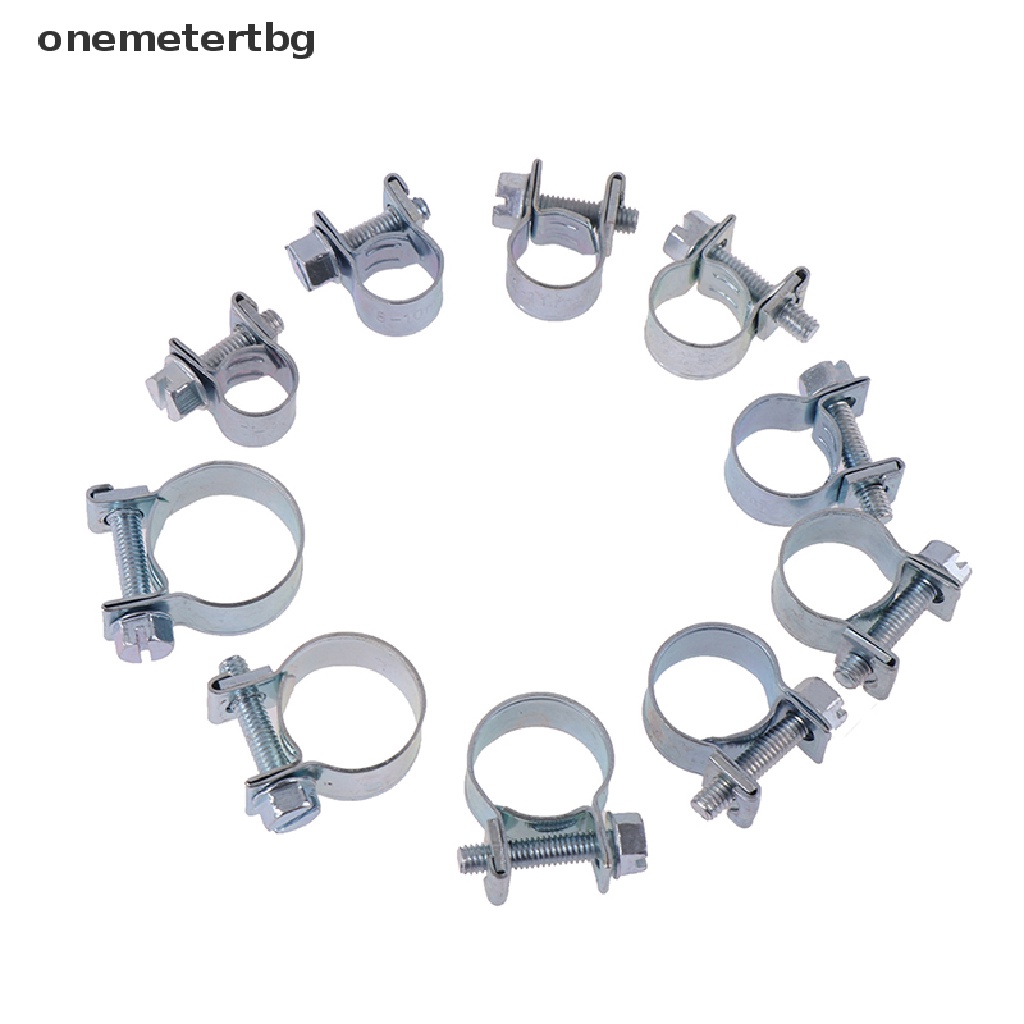 Ombg 10PCS Car Fuel Hose Clips Steel Air Hose Clamp Auto Petrol Pipe Clamps .