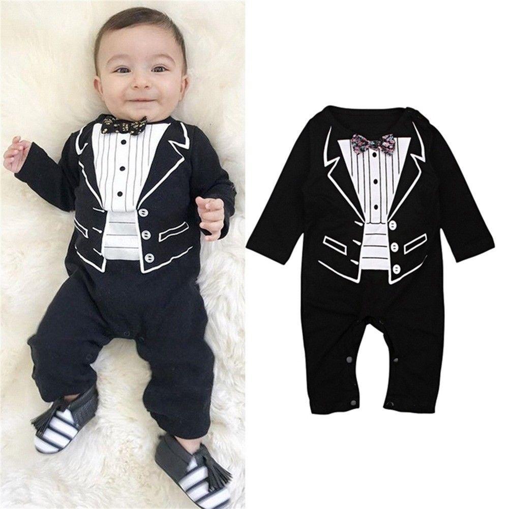 Bộ Áo Liền Quần Phong Cách Quý Ông Lịch Lãm Dành Cho Bé Trai