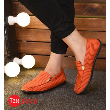Giày Lười Nam Cao Cấp Phong Cách Hàn Quốc - Màu Cam SV16 | BigBuy360 - bigbuy360.vn