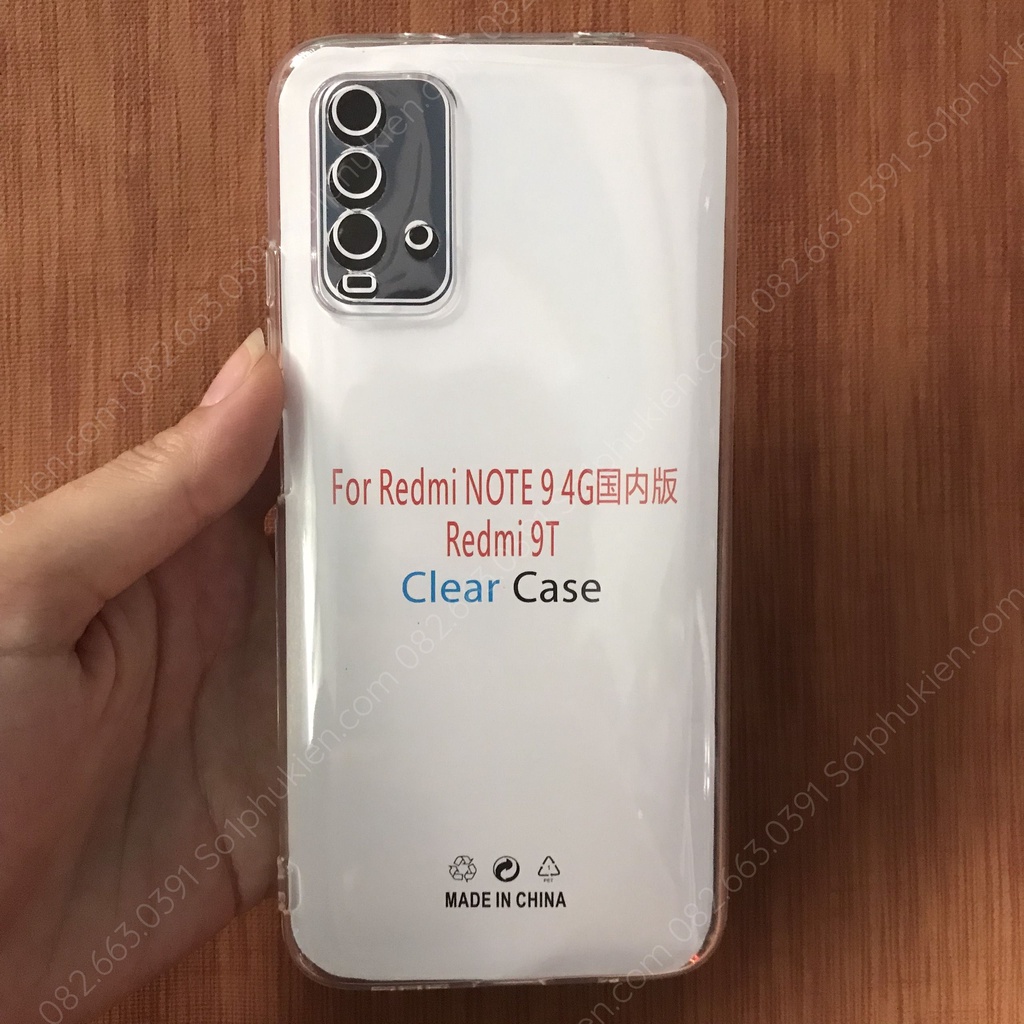 Ốp lưng Xiaomi redmi note 9 4g / redmi 9t dẻo trong, bảo vệ từng lỗ cam, bền dẻo