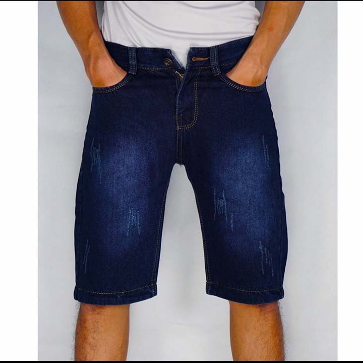 Quần short quần đùi jean nam trơn chất vải cứng không co dãn size 27 đến 36 -MS031