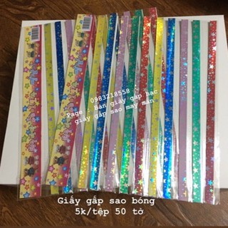 GIẤY GẤP SAO BÓNG