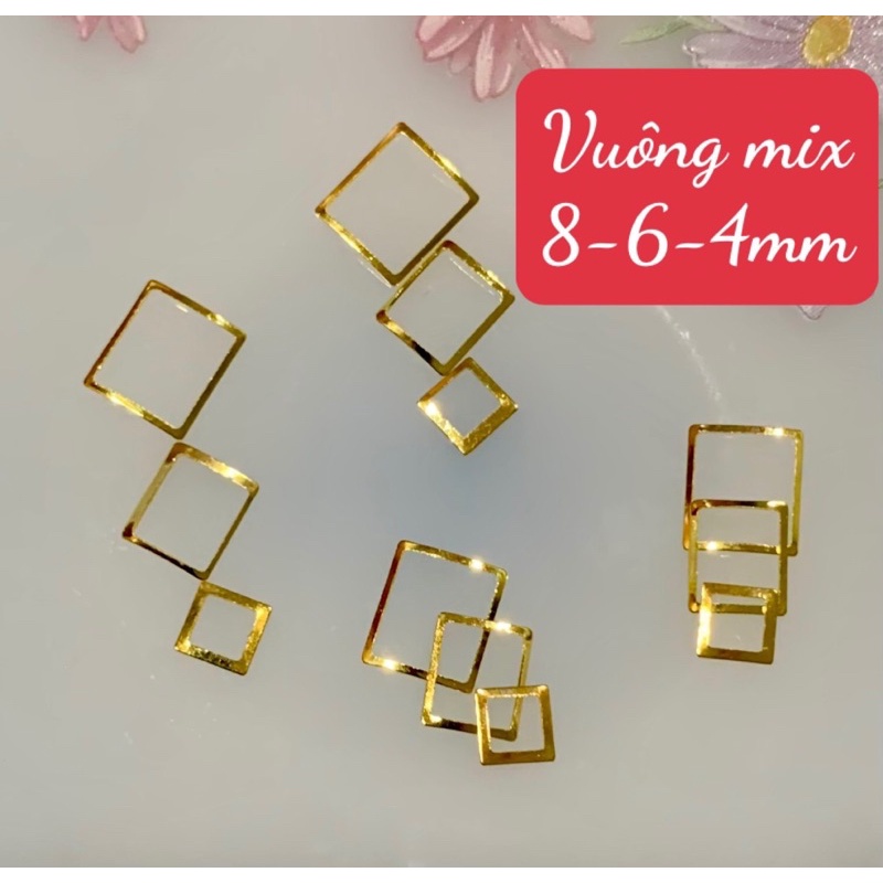 Cham kim loại  -100c phụ kiện trang trí móng tay (nail)