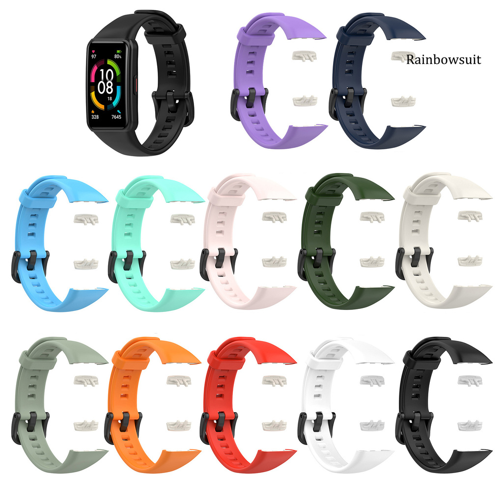 Dây Đeo Silicone Mềm Chống Nước Cho Đồng Hồ Thông Minh Huawei Honor Band 6-1