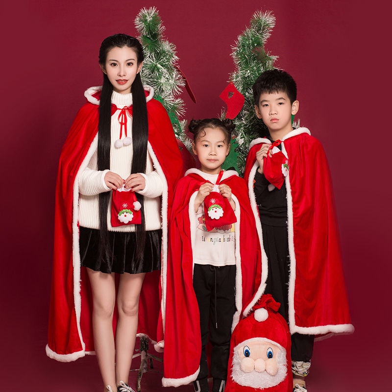Ông già Noel trang phục người lớn Giáng sinh nam nữ cos ăn mặc trung tâm mua sắm biểu diễn quần áo quán bar bộ đồ