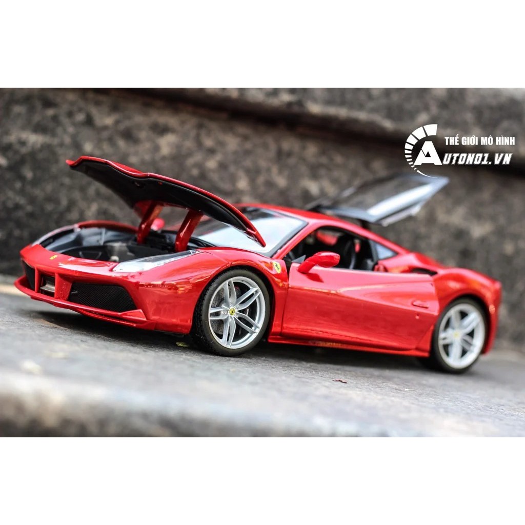 MÔ HÌNH FERRARI 488 GTB RED 1:18 BBURAGO 1798