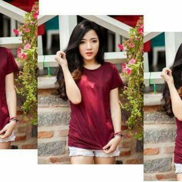 Áo thun trơn đỏ đô. AT20MK30