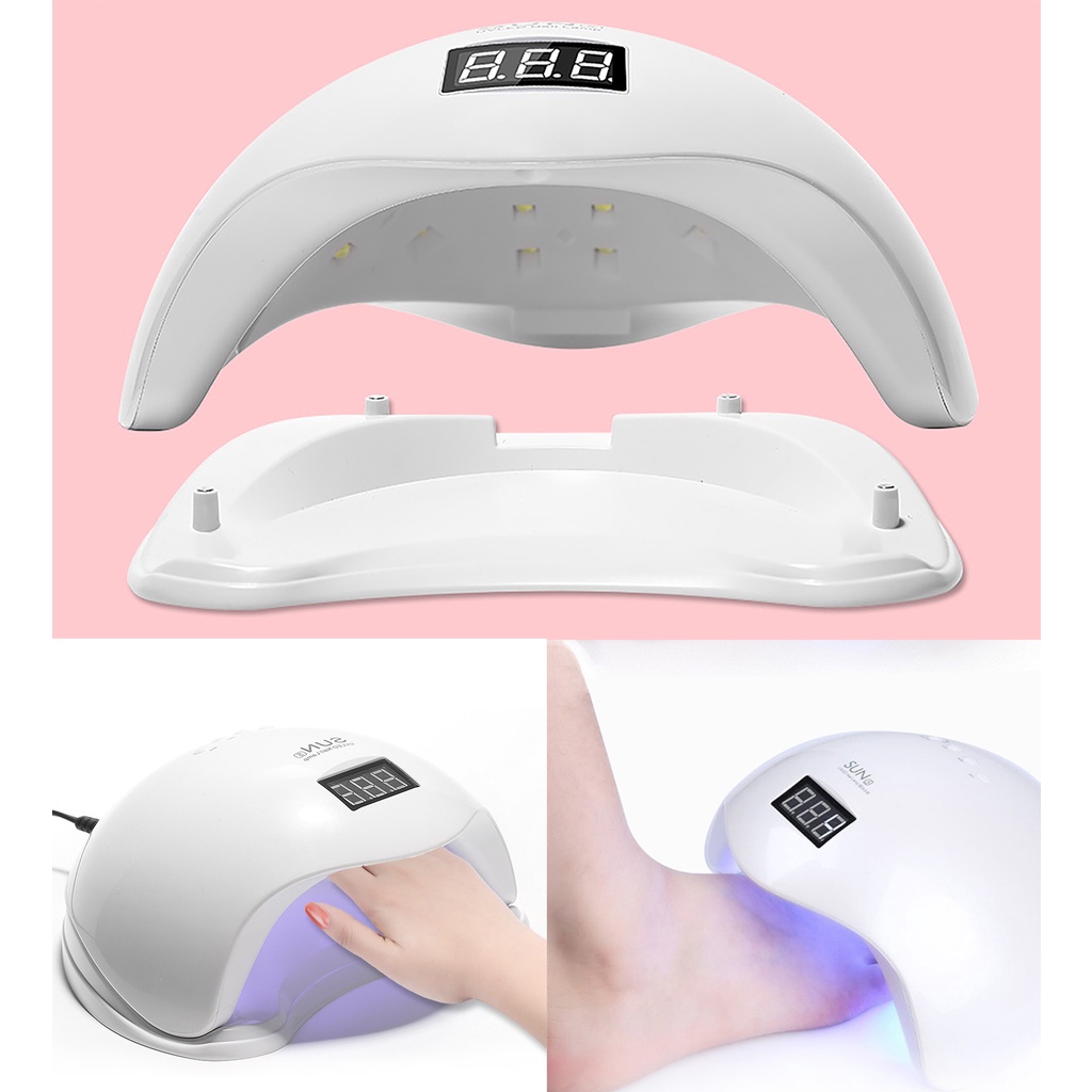 Đèn nướng chuyên dụng cho tiệm nail MÁY HƠ GEL SUN 5 48W HƠ MÓNG Chính Hãng UV/LED Đèn làm khô nhanh chuyên nghiệp