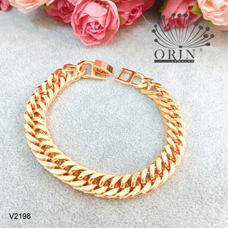Vòng tay nam nữ, lắc tay nam nữ, lắc lật, lắc xích bền màu thiết kế cao cấp Orin V2198