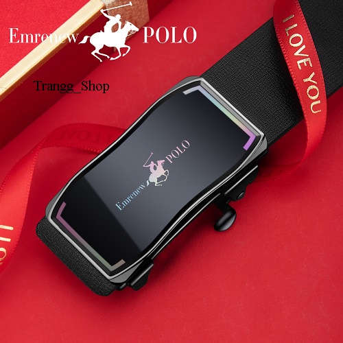 Thắt Lưng Nam EMRENEW POLO Da Bò 2 Lớp Full Hộp Đựng
