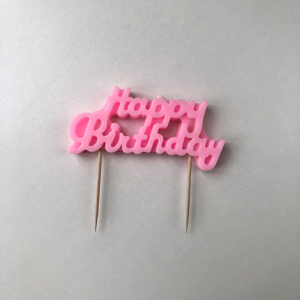 Nến sinh nhật chữ HAPPY BIRTHDAY nối liền đủ màu sắc