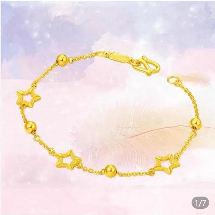 Vòng Tay Chuỗi Hạt Hình Ngôi Sao Tự Xỏ