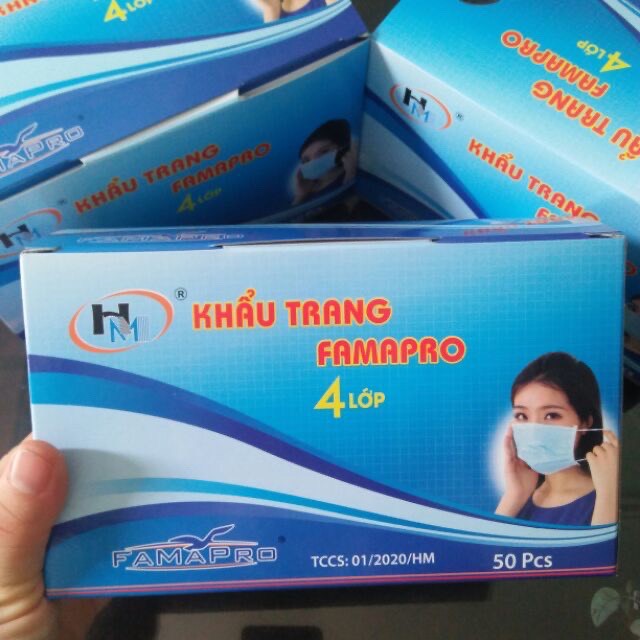 Hộp Khẩu Trang Y Tế 4 Lớp,Hộp 50 Chiếc Tác Dụng Kháng Khuẩn,Lọc Khói Bụi Độc Hại..[HÀNG CÓ SẴN]