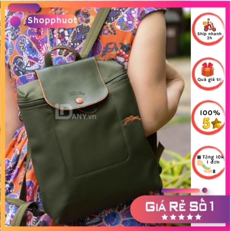 Balo Longchamp xanh rêu xuất xịn