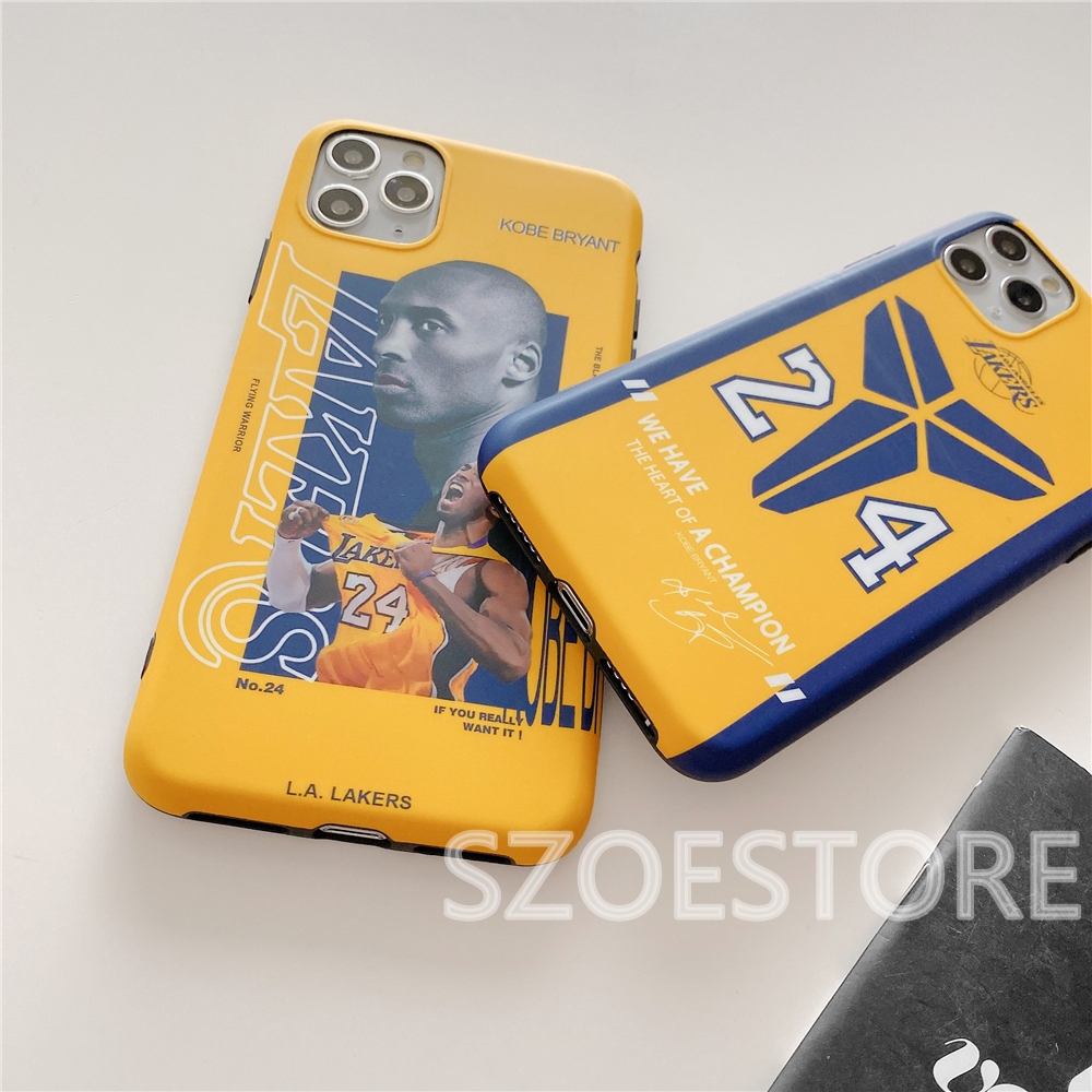 iPhone 11 Pro Max X XS XR XSMax 8 7 Plus SE 2020 Fashion L.A. Lakers Kobe Soft IMD Phone Case Cover