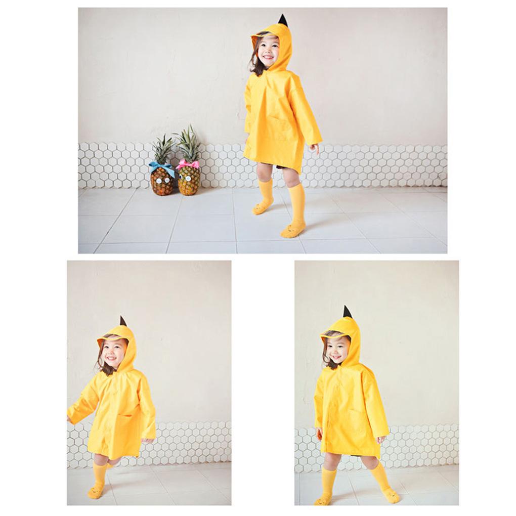 Áo Mưa Có Mũ Trùm Chống Thấm Nước Họa Tiết Hoạt Hình Dễ Thương Cho Bé