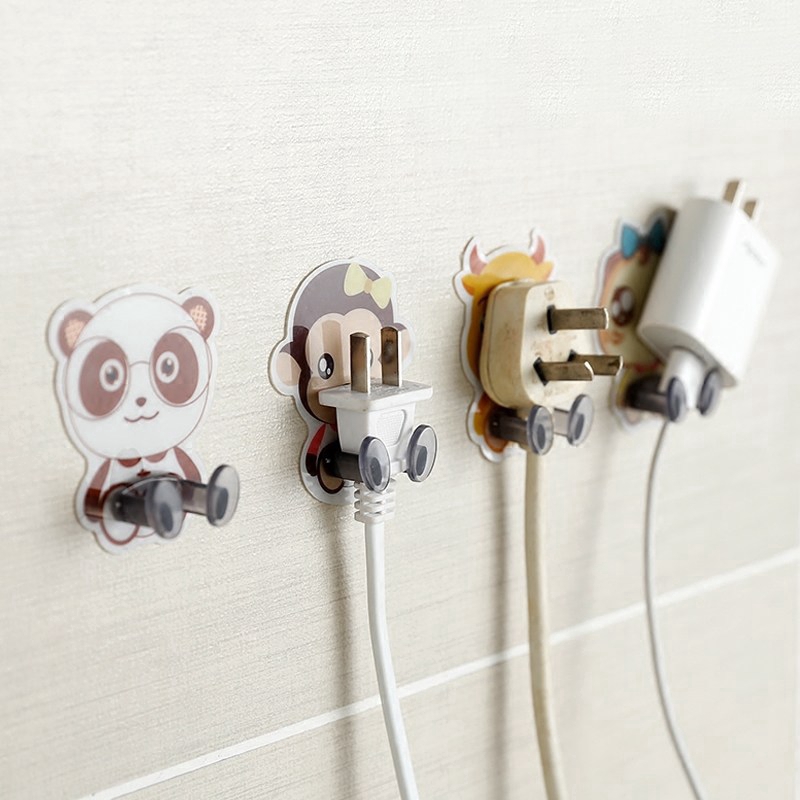 1 Móc Treo Phích Cắm Điện Gắn Tường Hình Thú Xinh Xắn