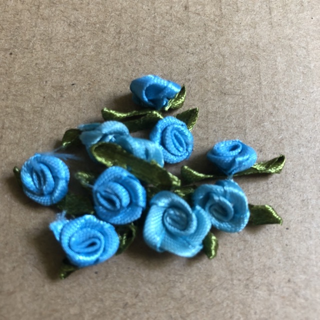 V4- Hoa hồng bằng ruy băng trang trí đồ handmade diy
