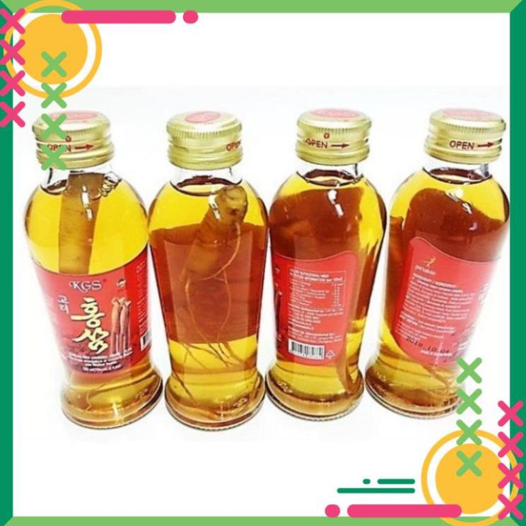 Nước hồng sâm có củ KGS Hàn Quốc 8 chai×120ml,bổ sung năng lượng,giúp cơ thể mệt mỏi nhanh hồi phục, Ánh Dương Korea