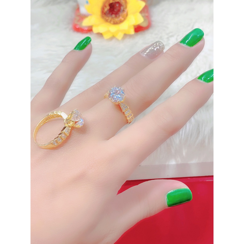 UHA - Nhẫn nữ mạ vàng 18k đính đá CZ N695 ( giá tốt nhất )