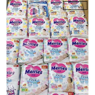 Bỉm Merries cộng miếng - Nội Địa Nhật full size
