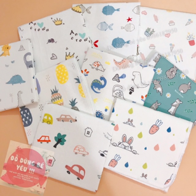 Lót chống thấm 6 lớp sợi tre Organic chất cotton mềm mại, thoáng khí, siêu thấm hút cho bé, tấm lót thay bỉm 50x70cm Ba