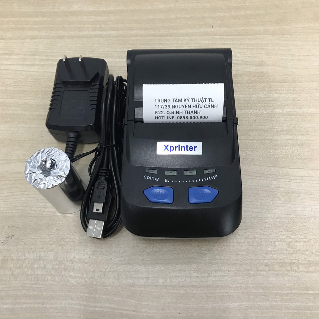 Máy in hóa đơn in nhiệt in bill mini Xprinter XP P300 - máy in cầm tay bluetooth di động có pin sạc khổ giấy 58