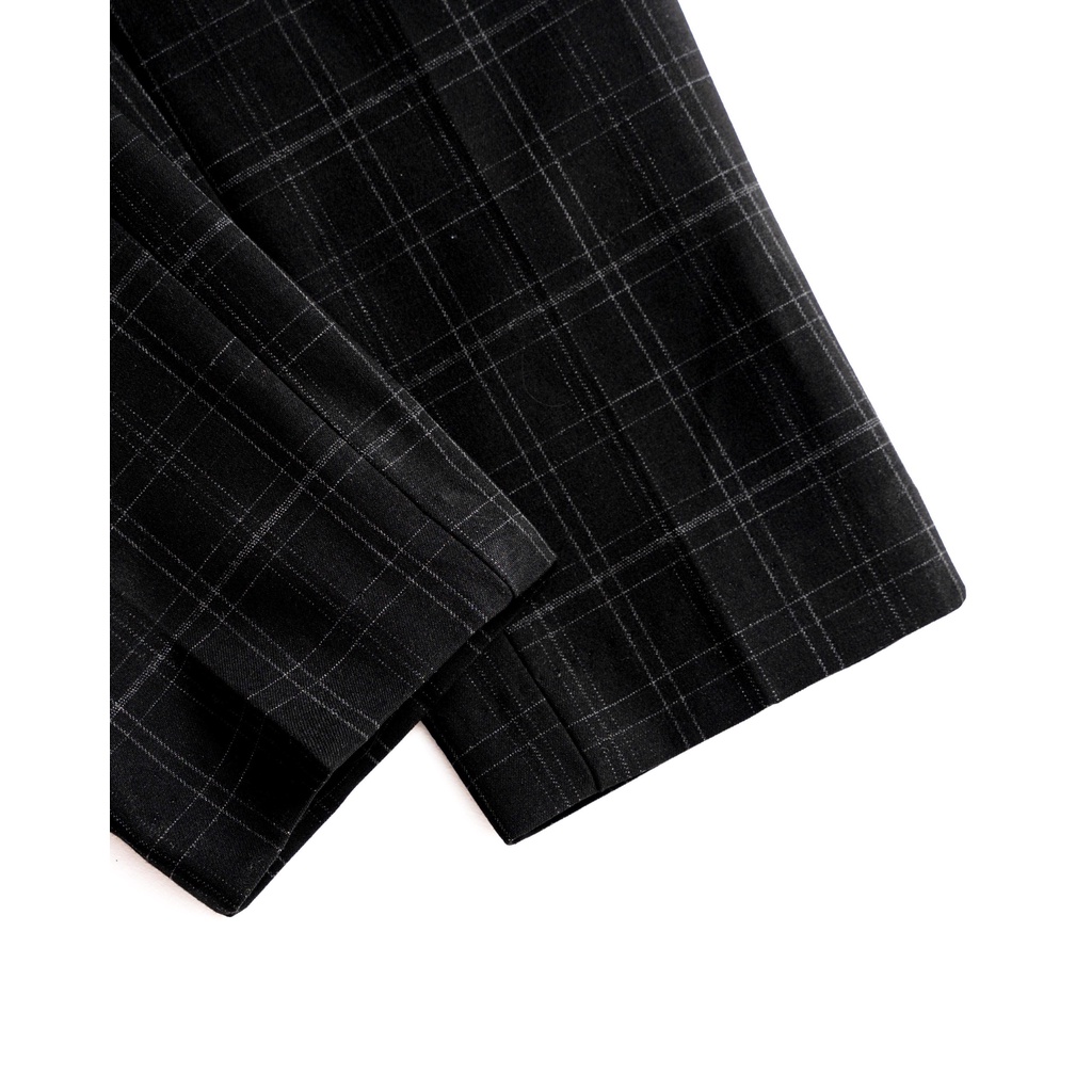 Quần Tây Americus Gosani Caro Ẩn Phom Slimfit Màu Đen