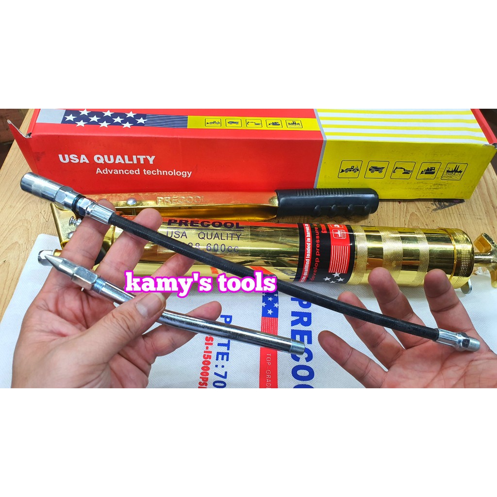 SÚNG BƠM MỠ PRECOOL 600CC 2 XY LANH T0828